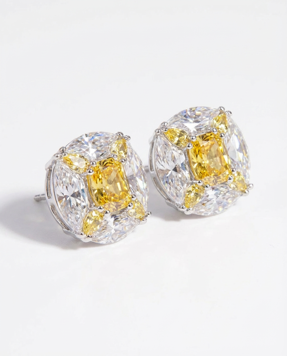 The Solis Citrine Studs
