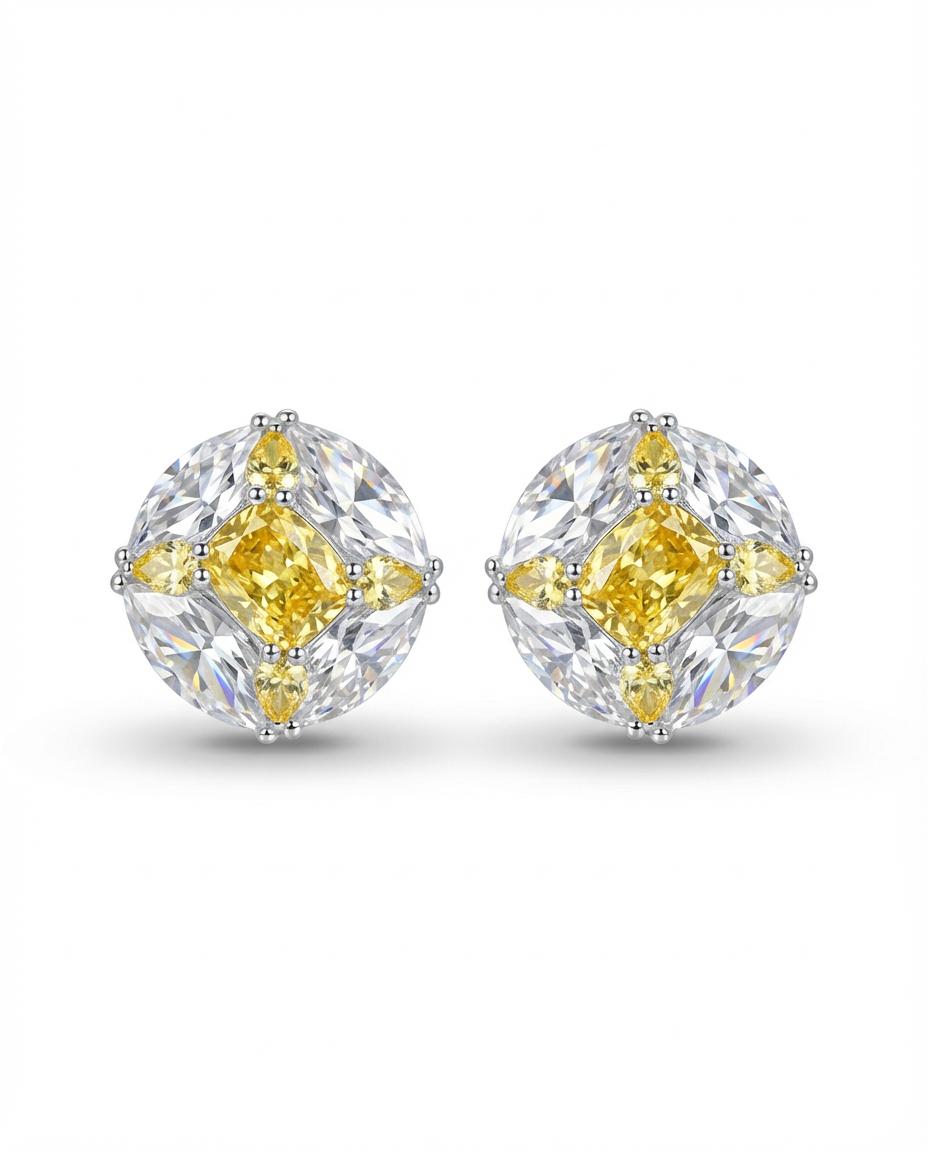 The Solis Citrine Studs