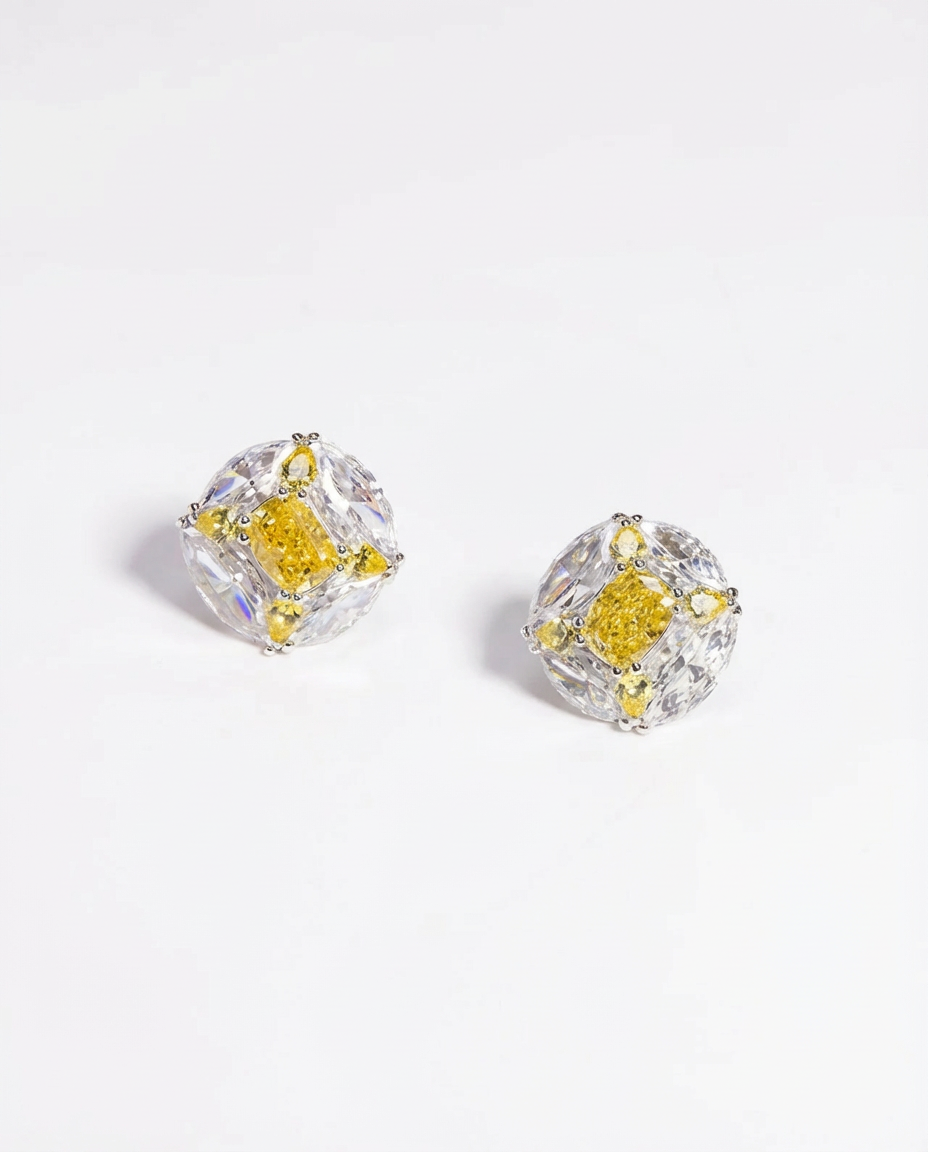 The Solis Citrine Studs