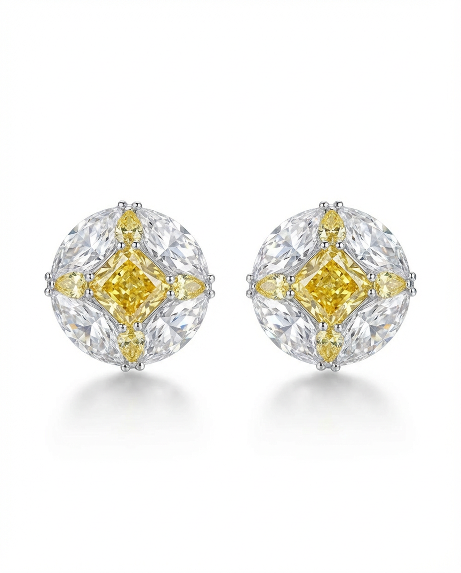 The Solis Citrine Studs