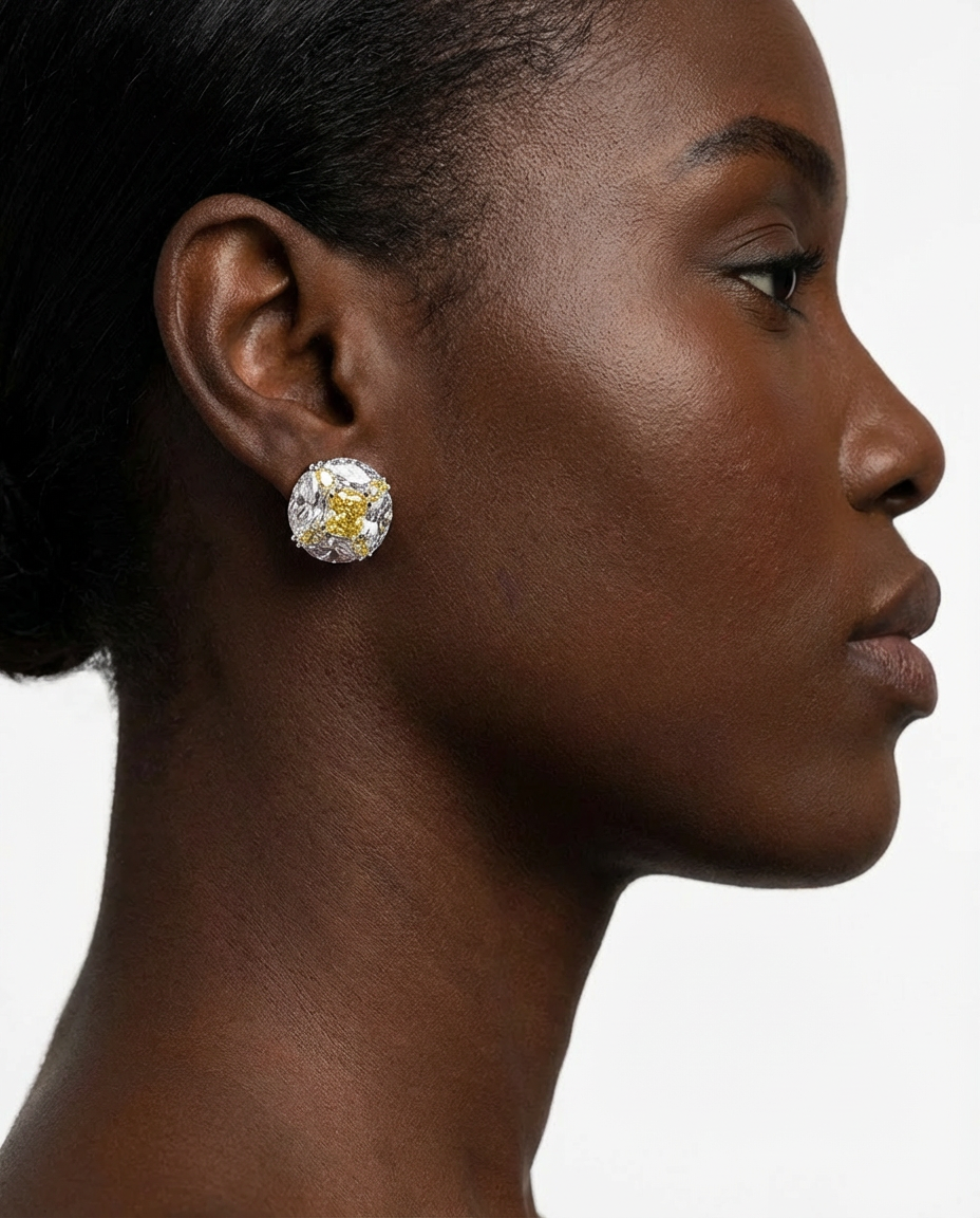 The Solis Citrine Studs