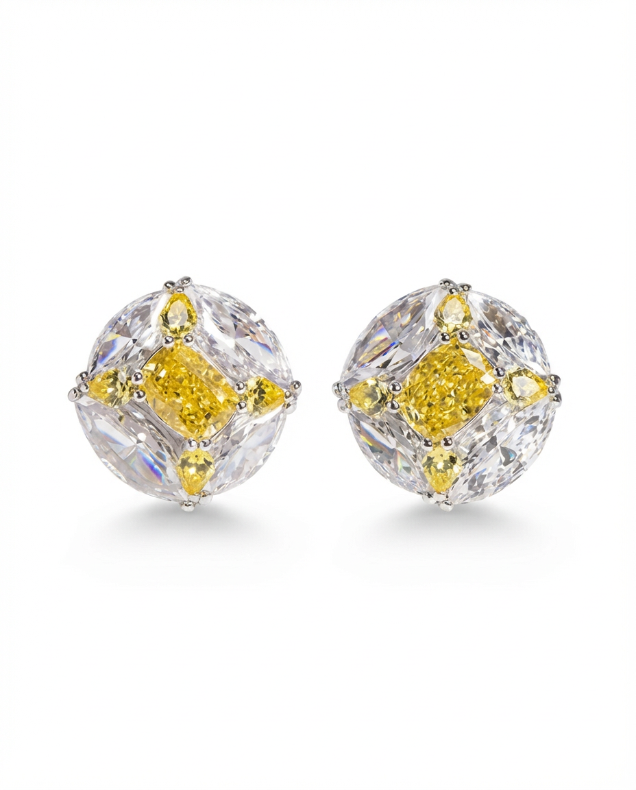 The Solis Citrine Studs