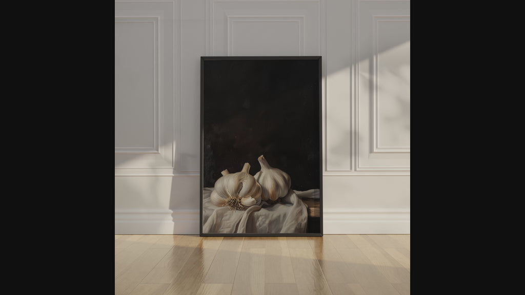 Garlic on Linen Print